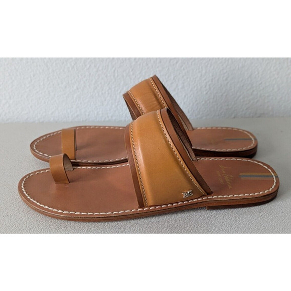 Sam Edelman Margit Leather Sandals Women's Size 9.5 Brown Toe Loop - Picture 1 of 6